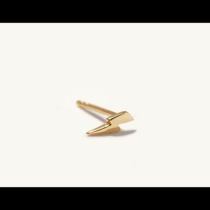 Mejuri 14K Single Lightning Bolt Stud